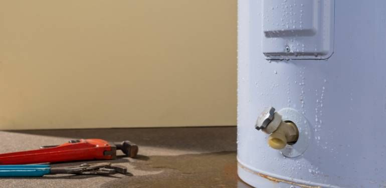 What causes a water heater to leak
