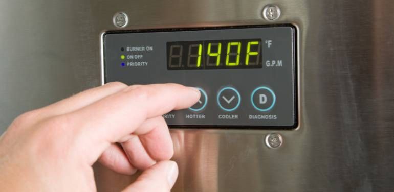 What temperature should a water heater be set at